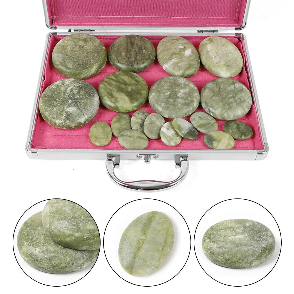 Hot Stones Massage Set Basalt Hot Stones with Heater Box for Home Salon