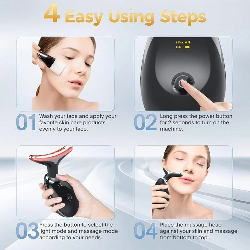 Vibrating Neck Device Beauty Gift, neck and face skin massager