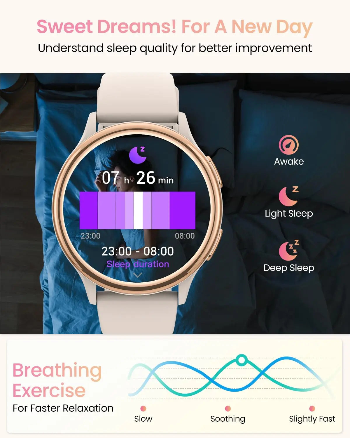 Smart Watches for Women, Fitness Tracker Smartwatch for iPhone & Android