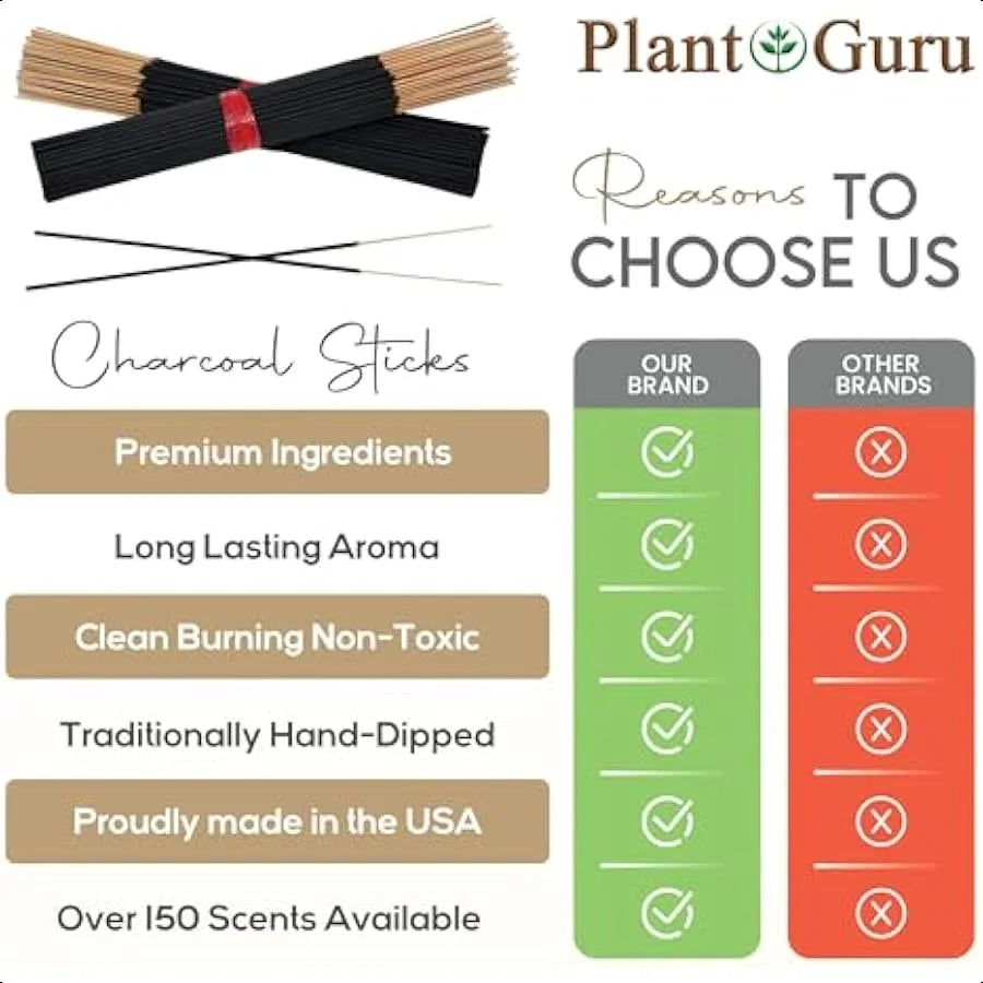 Incense Sticks Natural 11" Long Lasting Aroma