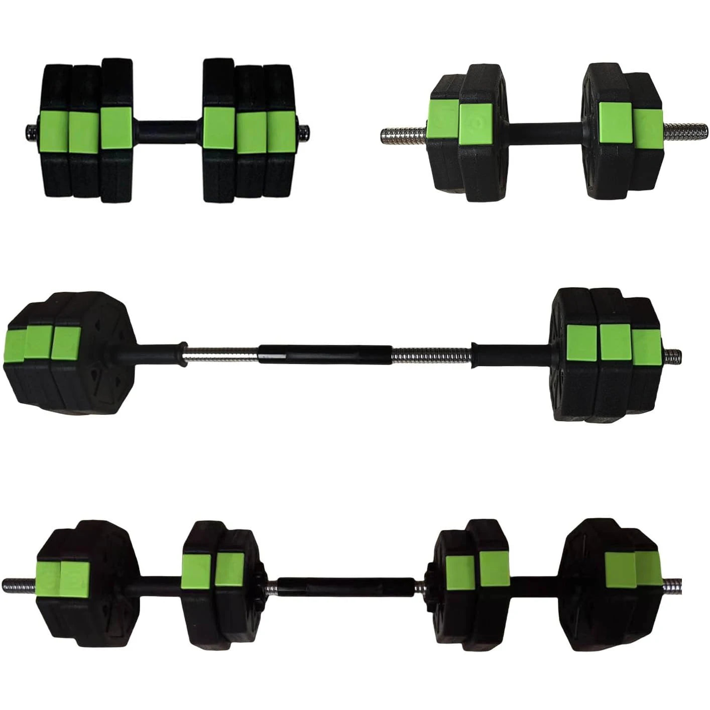 Adjustable Dumbbell Set,2 in 1 with Iron Handle