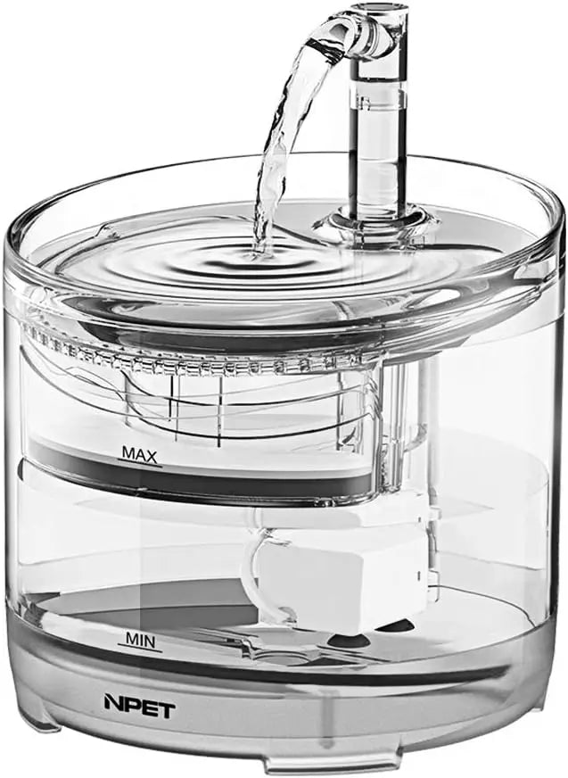 Cat Water Fountain, Automatic Pet Drinking Fountain with Replacement Faucet Kit
