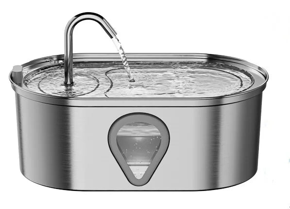 Large capacity pet water dispenser automatic stainless steel cat water fountain
