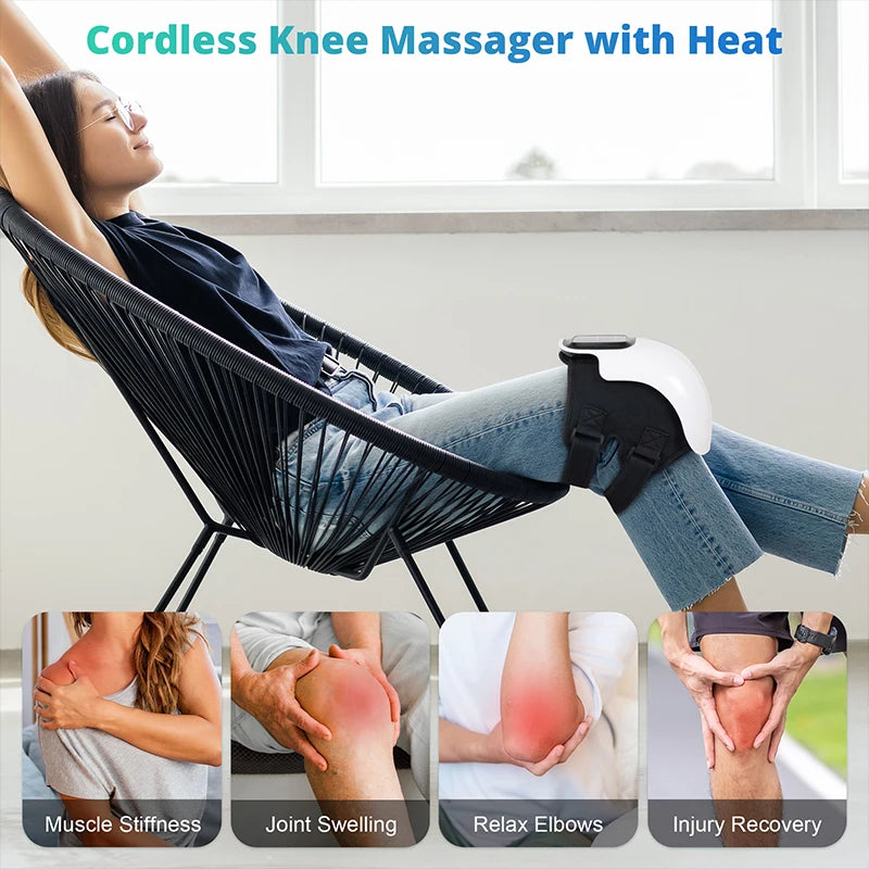 Electric Heating Massage Knee Pad Wireless Temperature Hot Compress Vibration