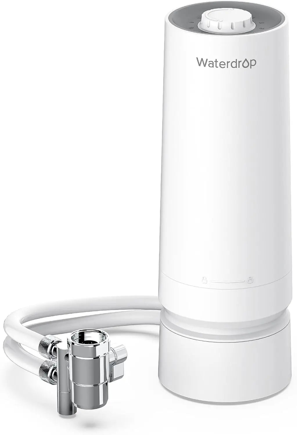Waterdrop Countertop Water Filter, 4000 Gallons Water Filter for Sink Faucet, Reduces Heavy Metals