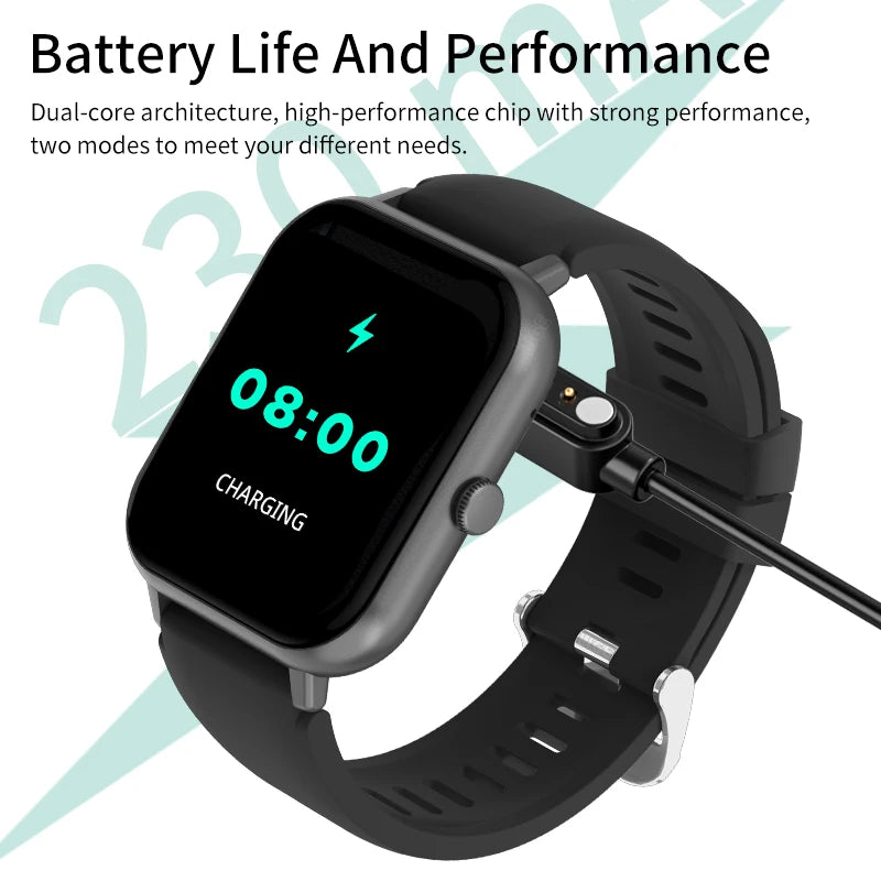 Waterproof Smart Watch Bluetooth Call Women Men Watch Voice Assistant