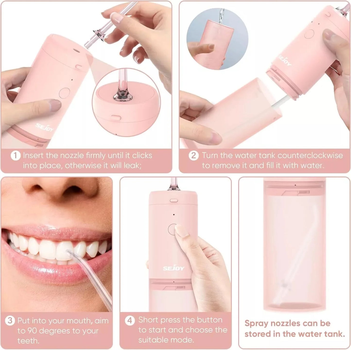 Dental Mouth Washing Machine Travel Portable Water Flosser Teeth Whitening