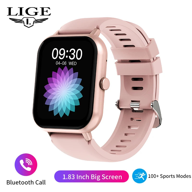 Waterproof Smart Watch Bluetooth Call Women Men Watch Voice Assistant