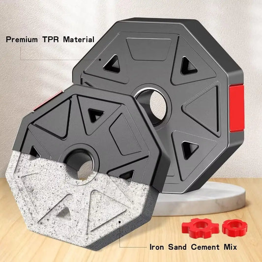 Adjustable Dumbbell to Barbell Fitness Set – 44lbs Anti-Slip Grip, 3-in-1