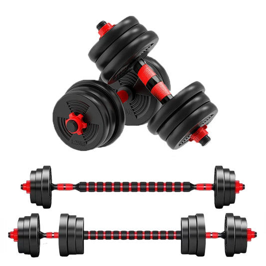 5-44lbs Adjustable Dumbbell to Barbell Set, Versatile Home Gym Fitness