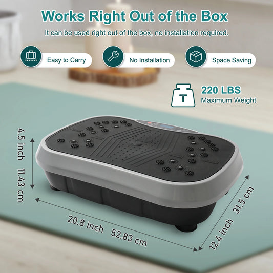 Vibration Plate Exercise Machine Fat-Burning Home Fitness. Shaping Whole Body Workout Portable Fitness Equipment
