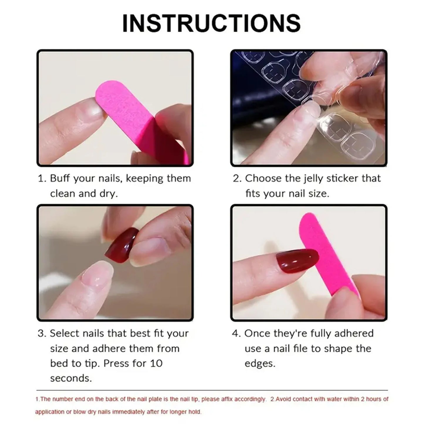French Pink Press on Nails, Reusable False Nails