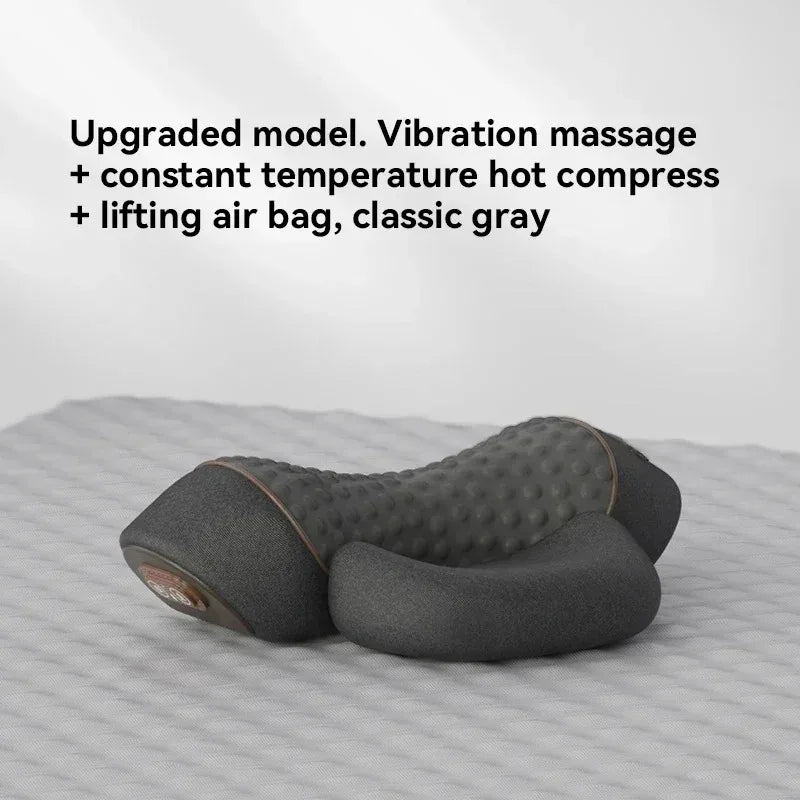 Okayso Electric Massager Cervical Pillow Hot Compress Vibration Massage Neck Traction Relax Sleeping Pillow Spine Support Normal