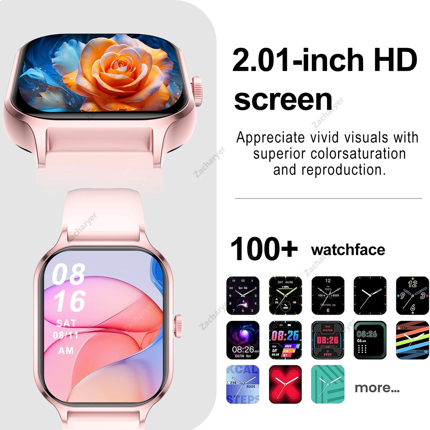 Smart watch full touch screen, sports watch, can answer and make calls
