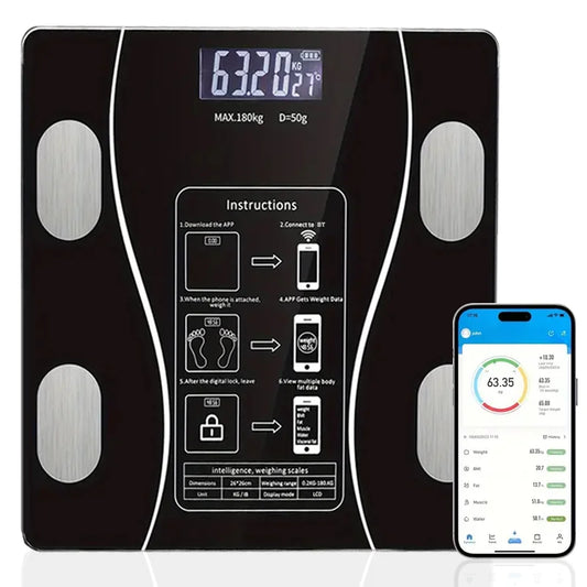 Smart Body Fat Scale Bathroom Weight Scale. Analyzer Testing Scale