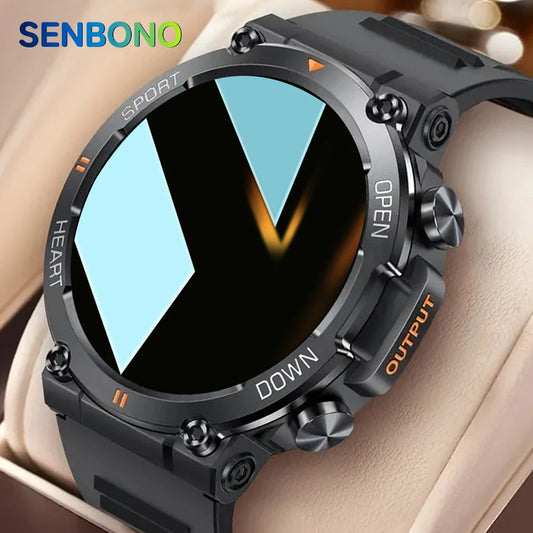 Military Smart Watch for Men Sports Watches BT Call Waterproof Heart Rate Smartwatch men