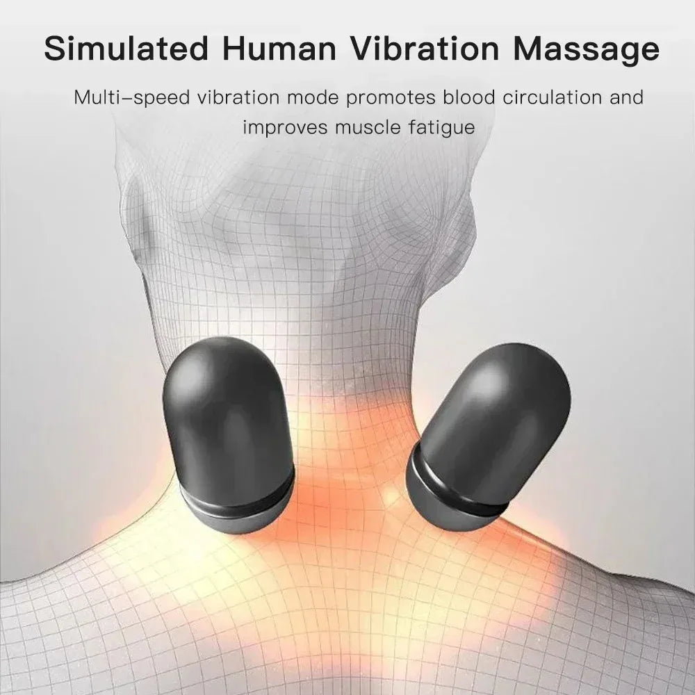 Okayso Electric Massager Cervical Pillow Hot Compress Vibration Massage Neck Traction Relax Sleeping Pillow Spine Support Normal