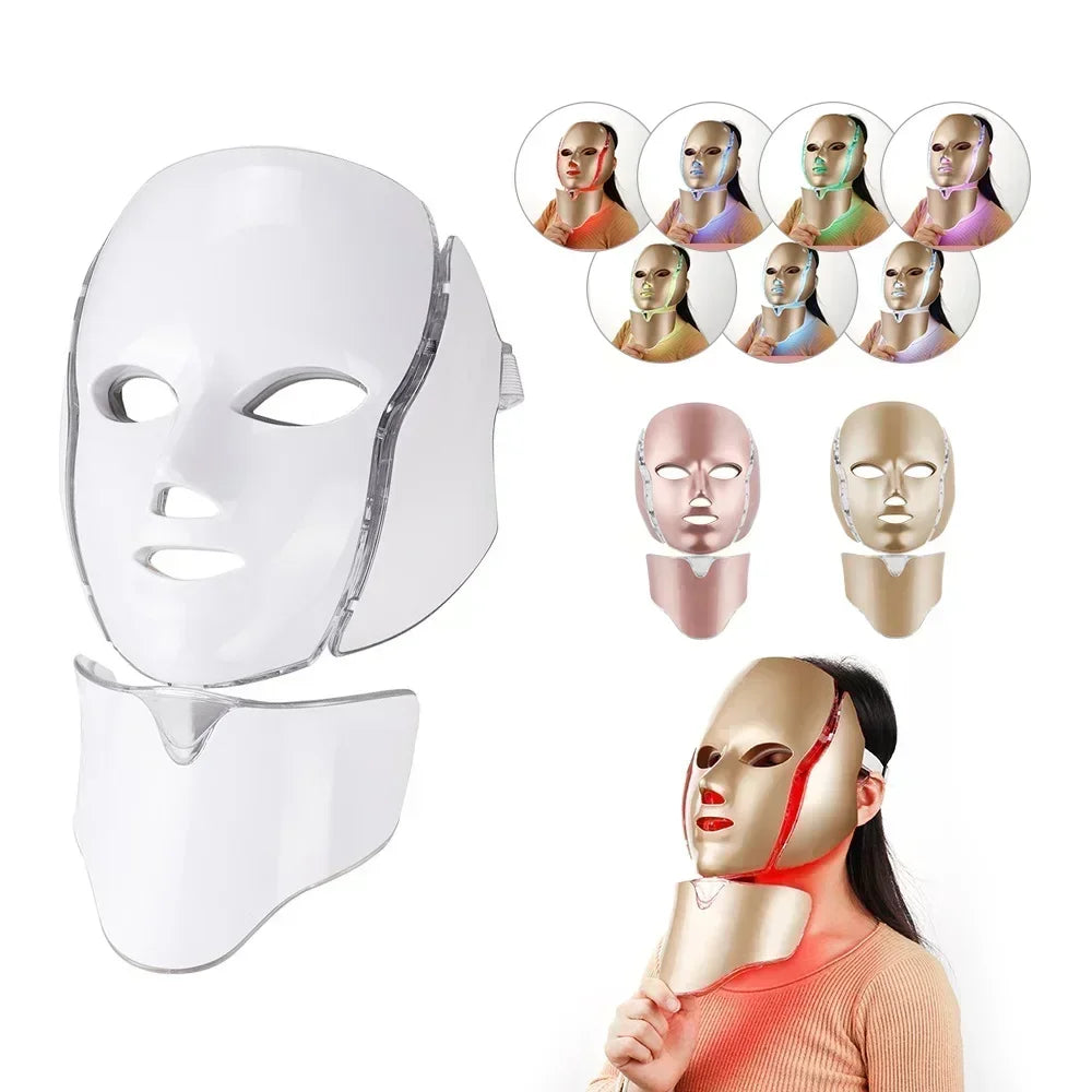 Facial Skin Care Mask With Neck Skin Rejuvenation Treatment, Anti Acne Therapy Whitening