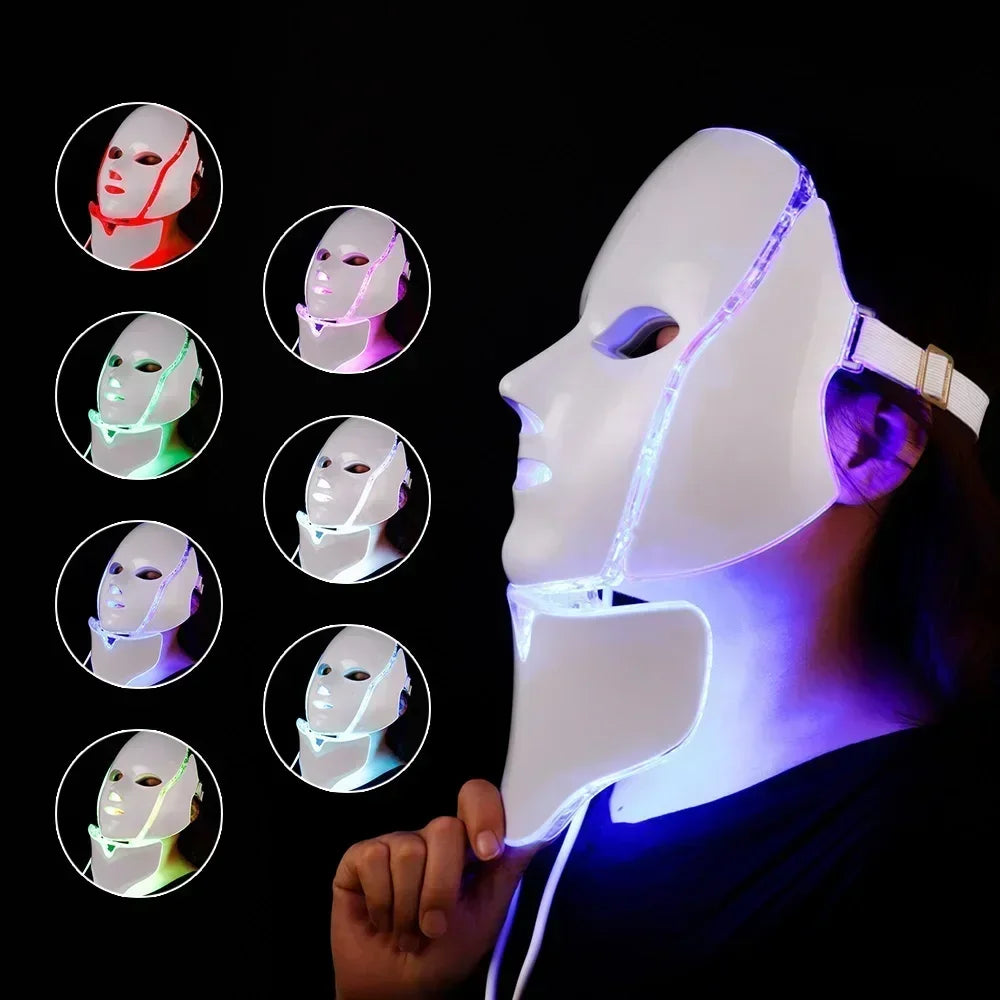 Facial Skin Care Mask With Neck Skin Rejuvenation Treatment, Anti Acne Therapy Whitening