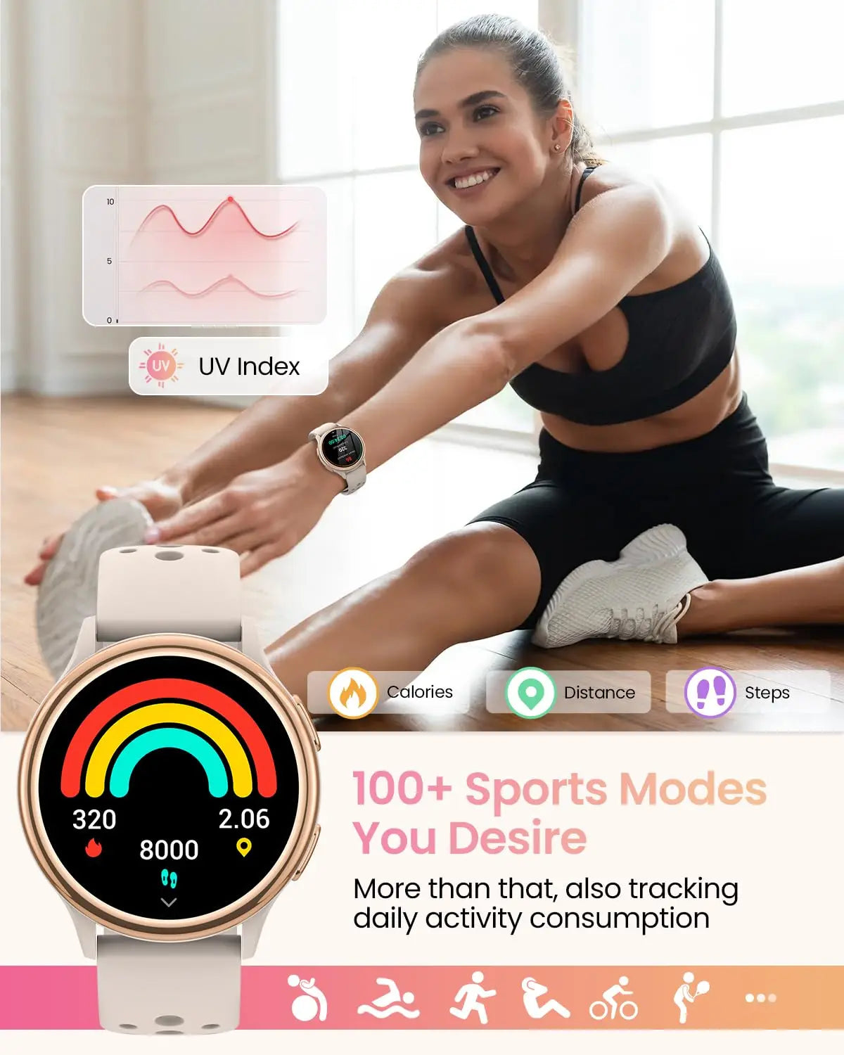 Smart Watches for Women, Fitness Tracker Smartwatch for iPhone ＆ Android