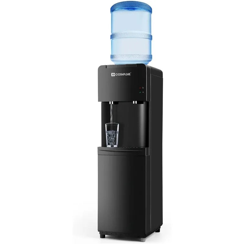 Water Coolers 5 Gallon Top Load,Hot/Cold Water Cooler Dispenser, Energy Saving Freestanding w Safety Lock