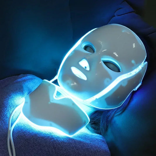 Facial Skin Care Mask With Neck Skin Rejuvenation Treatment, Anti Acne Therapy Whitening