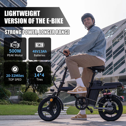 Electric Bike for Adults, Removable Battery, 20MPH 35 Miles Ebikes for Women Men