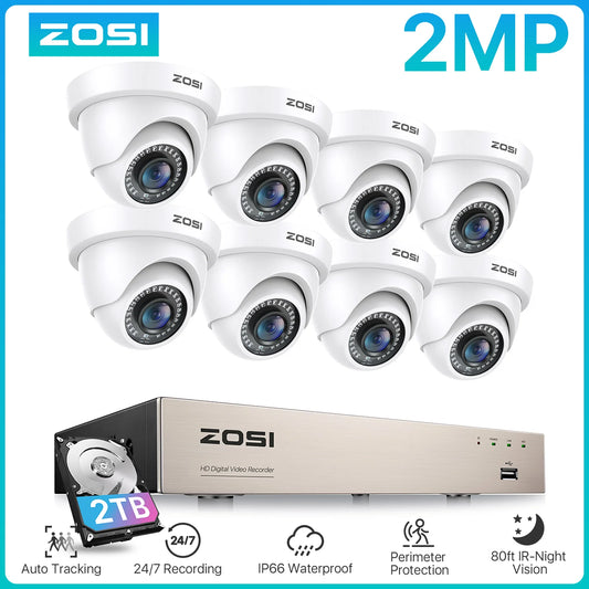 Wired Security Camera System HD DVR Recorder Indoor/OutdoorSurveillance Camera
