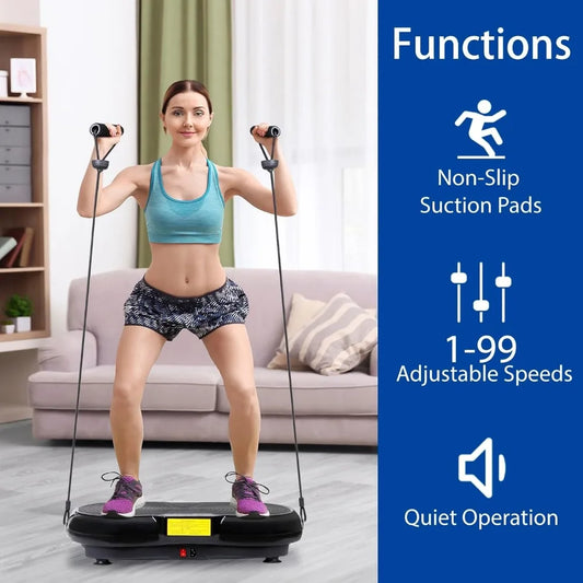 Vibration Plate Exercise Machine, Whole Body Workout Vibration Fitness Platform for Weight Loss, Toning Wellness, Home Gym Equi