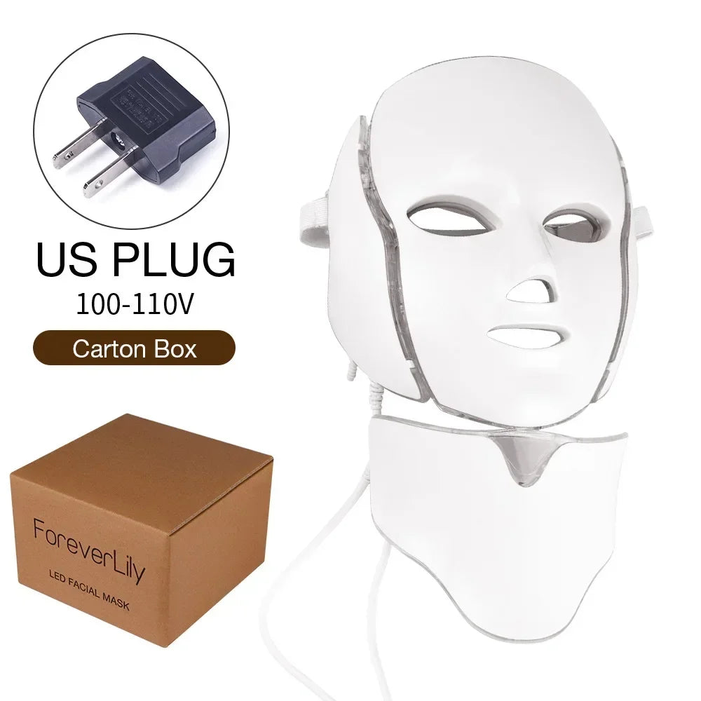 Facial Skin Care Mask With Neck Skin Rejuvenation Treatment, Anti Acne Therapy Whitening